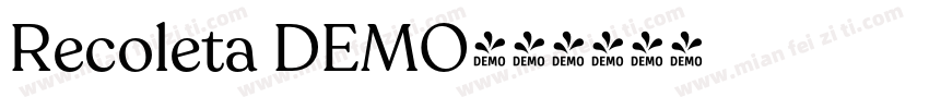 Recoleta DEMO字体转换